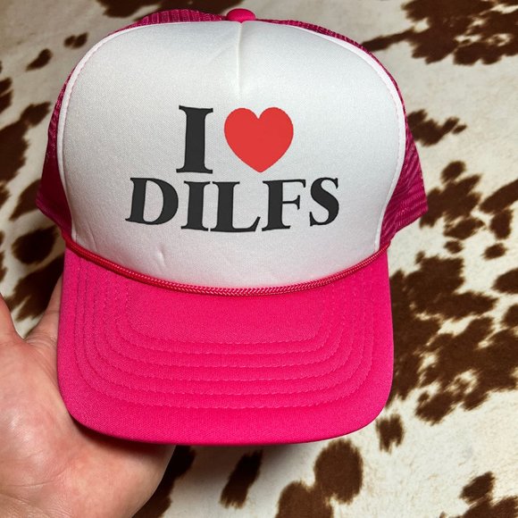 Accessories - I Love DILFS Pink Trucker Hat